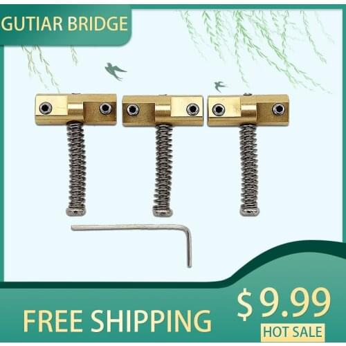 3pcs Brass Guitar Bridge Compensated Saddles for Tele Telecaster Guitar Replacement Part