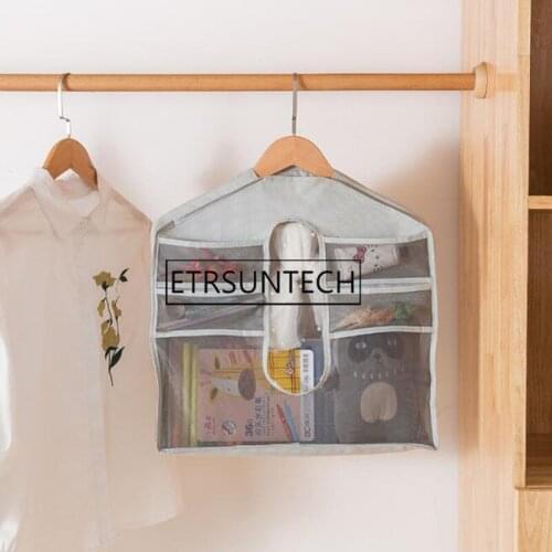 30pcs Closet Hanging Bag Dormitory Wardrobe Organizer Sundry Socks Scarves Pocket Hanger Storage Pouch