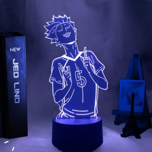 3d Lamp Anime Haikyuu Tendou Satori Light for Kids Child Bedroom Decor Night Light Birthday Gift Manga Gadget Tendou Lamp Haikyu