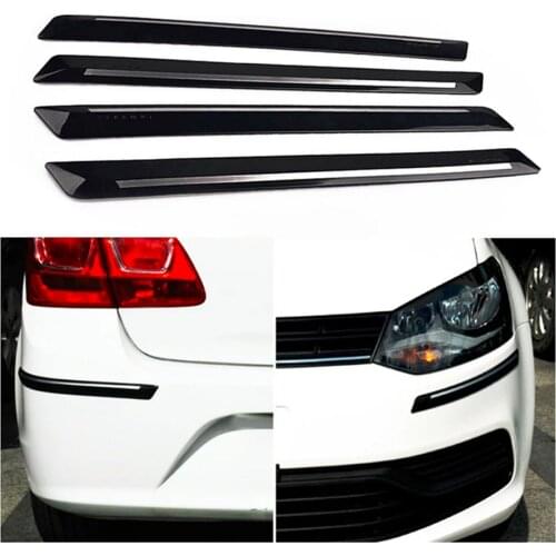 4Pcs set Universal Black Rubber Car SUV Bumper Protector Strip Sticker Anti-collision