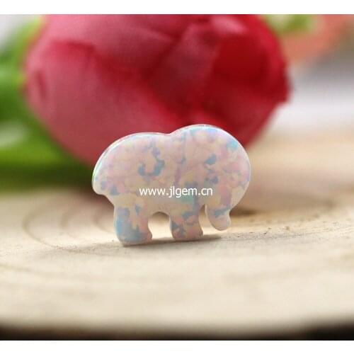 5pcs/lot Free Shipping OP17 White 8.6*12mm Hot Sale Synthetic Full Drilled Opal Elephant Ivory Ella Synthetic Opal Stone Price