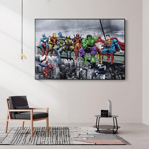 Diamond Embroidery Marvel Avengers Comics Superhero Skyscraper Cross Stitch Mosaic 5D DIY Diamond Painting Kit Crafts
