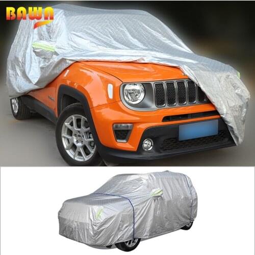 BAWA Car Covers For Jeep Renegade 2015 2016 2017 2018 2019 2020 2021 Waterproof Dustproof Sunshade Outdoor Protection Covers