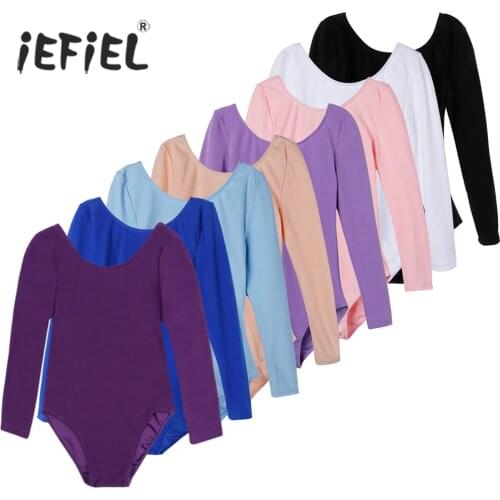 IEFiEL Childrens Ballet Costumes Kids Long Sleeve Turnpakje Dance Bodysuit Gymnastics Leotard for Girls Ballet Tutu Dancerwear
