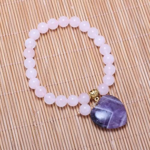 Natural Stone White Turquoises Beads with Agates Pendant Bracelet Fashion Bangle For Women Jewelry Gifts Pendant Size 21x28mm