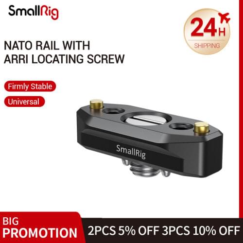 SmallRig Quick Release NATO Rail with ARRI Locating Screw 48mm For ARRI Accessory Mounts - 2521B