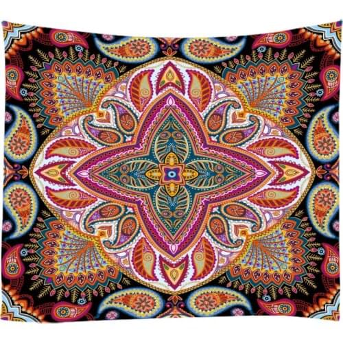 Dreamlike Mandala Tapestry Wall Hanging Sandy Beach Throw Rug Blanket Camping Tent Travel Mattress Bohemian Sleeping Pad
