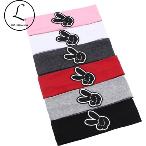 GZHilovingL 2018 Kids Headband Yeah Cartoon Hair Band Cotton Elastic Cute Baby Headbands Children Girls Boys Hair Accessories