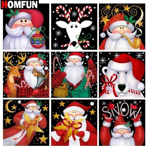 HOMFUN Full Square/Round Drill 5D DIY Diamond Painting "Cartoon Santa Claus" 3D Embroidery Cross Stitch 5D Home Decor Gift