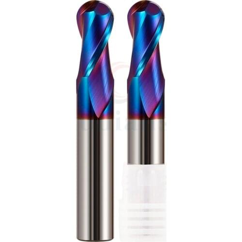HRC65 High quality nano-coated tungsten steel alloy milling cutter CNC lathe 2 blades Ball Nose End Mills Carbide milling cutter