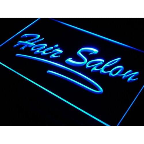 I561 Hair Salon Script Cut OPEN LED Neon Light Light Signs On/Off Switch 20+ Colors 5 Sizes