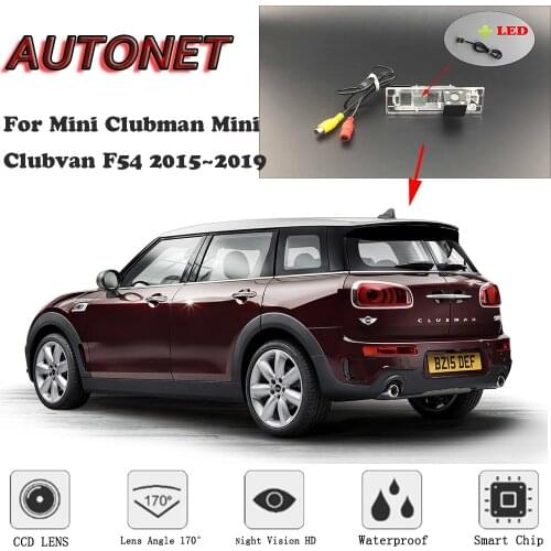 AUTONET HD Night Vision Backup Rear View camera For Mini Clubman Mini Clubvan F54 2015~2019 CCD/license plate camera