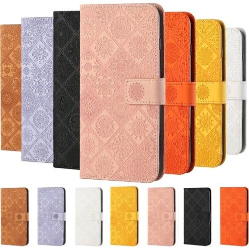 2021 National Pattern Flip Walle Leather Case For Samsung Galaxy Note 20 S10 S10E S20 FE S30 S21 Plus Ultra Card Holder Coque Co