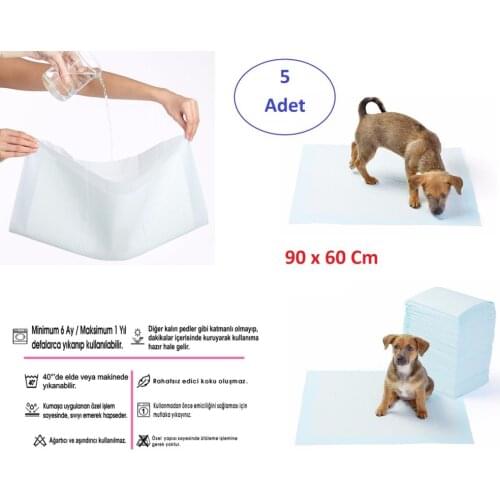 Washable Dog Pee Pad-90X60 Cm 5li Package