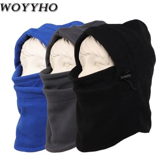 Men Warm Thermal Fleece Cycling Cap,Outdoor Windproof Balaclava Face Beanies,Ski Bike Motorcycle Neck Warmer Hiking Hats