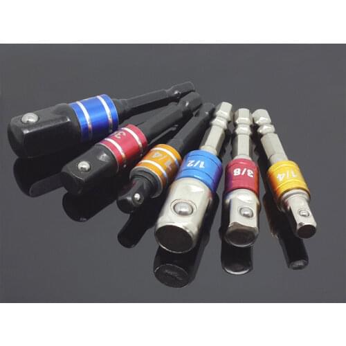 3pcs Set Power Screwdriver Driver Socket Bit Adapter Drill Nut Driver 1/4" 3/8" 1/2" Hex Shank Power Extension Bar Adaptor