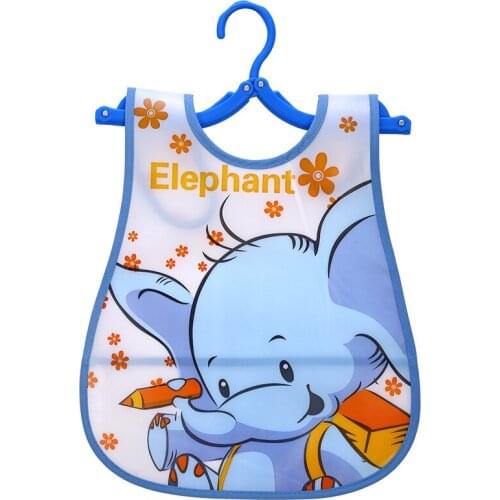 1pcs Animal Bib Adjustable Baby Bibs Plastic Waterproof Lunch Feeding Bibs Baby Cartoon Feeding Cloth Children Baby Apron