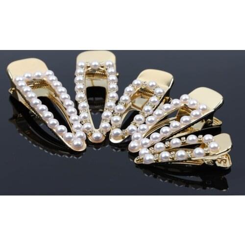 New Fashion Pearl Hairgrips for Women Barrettes Elegant Pearls Hairpin Party Hair Clips for Women Hair Accessories Headwear