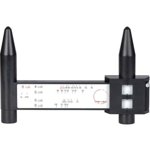 New 8 Lug PCD Steel Alloy Wheel Wheel Spacer Measuring Gauge Ruler Tool Hand Held Wheel Bolt Pattern Gauge Tool Car Accessories