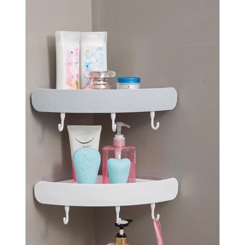 Plastic Bathroom Shelf Organizer Snap Up Corner Shelf Caddy Bathroom Corner Shelf Shower Storage Wall Holder Shampoo Holder