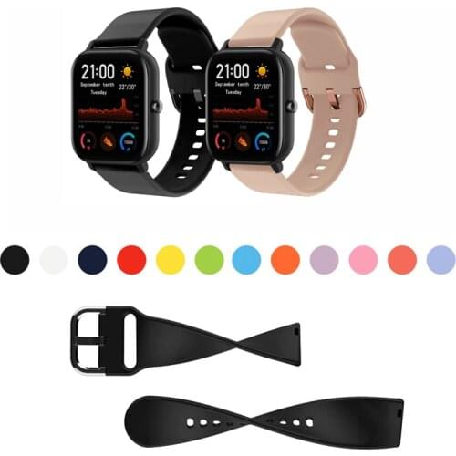 Silicone Watch Strap Band For Huami Amazfit GTS 2 mini Wrist band for Amazfit Bip lite strap Men Women 20mm 22mm