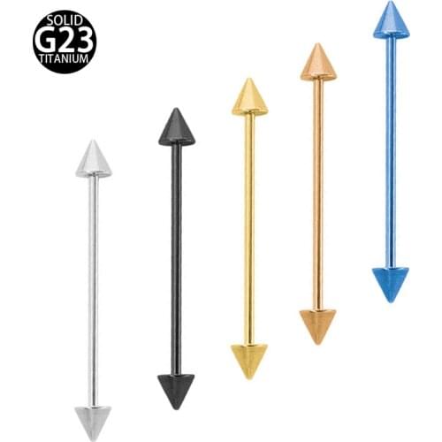 1Pc Surgical Steel Gothic Industrial Barbell Piercing Earrings Spike Cartilage Piercings Earring Helix Pircing Body Jewelry