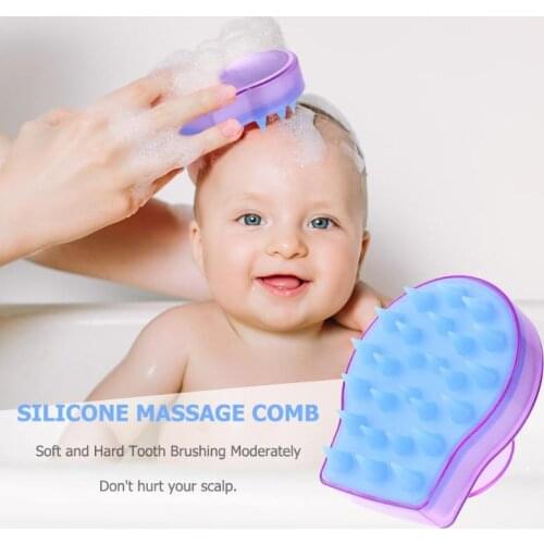 1pc Spa Hair Brush Silicone Shampoo Scalp Massage Brush Shower Body Washing Massager Brushes Head Body Massage