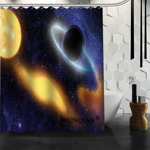 ShunQian Black Hole Shower Curtain Funny Curtain For Bathroom Waterproof Polyester Fabric Eco-Friendly 2020 Bath Curtain Gift