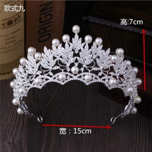 Wedding Crown Bridal Headpiece Hair Accessories Rhinestone Pearl Bridal Crowns Jewelry Cake Decoration Childrens Hair Crown