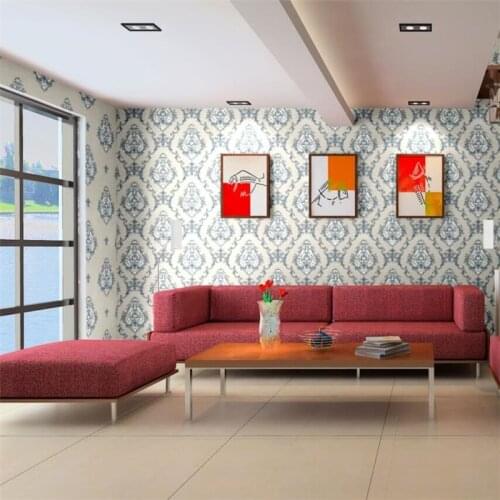 Wellyu Upscale European 3D Damascus Wallpapers Living Room Bedroom Hotel Beauty Salon Background Wall Paper papel de parede