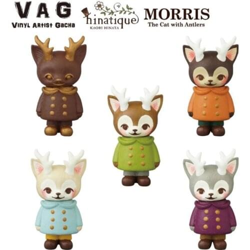 Japan MEDICOMS Gashapon Capsule Toys Designer Toys Monsters Table Ornaments Decoration Cat Model VAG Caribou Morris