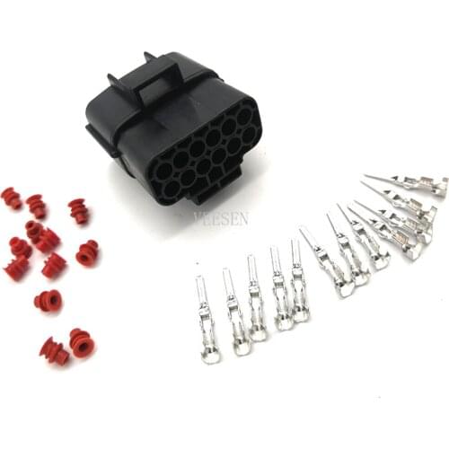 12Pin Way Male Car connector Auto Sealed Electrical Waterproof Wire Connector Plug 5SET/10SET Truck Connectors