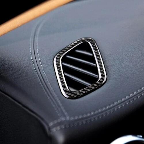 2PCS Carbon Fiber Car Air Conditioning Outlet Trim Vent Stickers For Mercedes Benz A Class GLA CLA 2016 2017-2019 Accessories