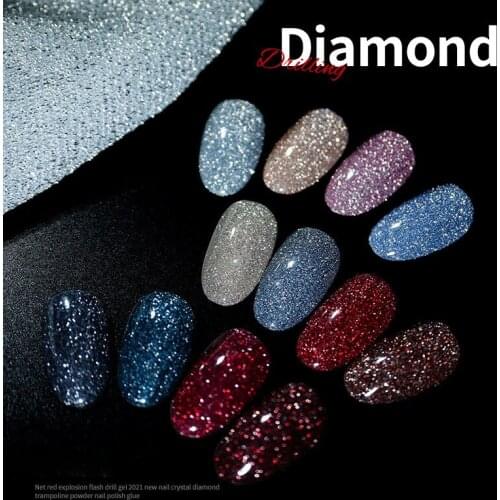 2021 New Explosion Diamond Glue Nail Art Crystal Diamond Bundi Powder Nail Polish Glue UV Nail Phototherapy Glue TSLM1