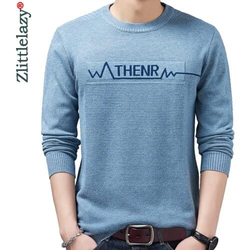 2020 new casual knitted thick sweater men pullover clothing fashion letter clothes knit winter warm mens sweaters pullovers 1219