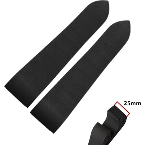 25mm Silicone Watch Bands Sports For San 100 tos series W2020007 W2020008 Waterproof Bracelet Rubber Strap Watchband