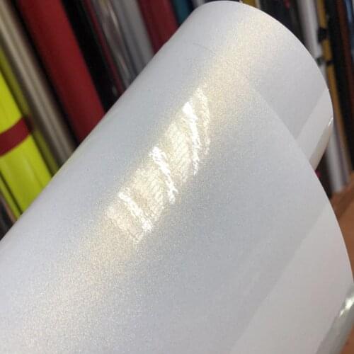 30cm*1/2/3/4/5/6M Glossy white Pearl glitter vinyl sticker for car wrapping Decal Car styling Golden Sand film Pearl wrap