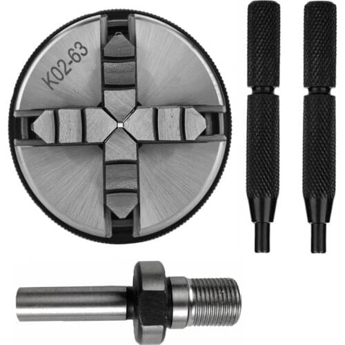 4 Jaw Lathe Chuck 63mm Safety Mini Lathe Chucks K02-63 4-jaw Self Centering Chuck+ Chuck connecting rod