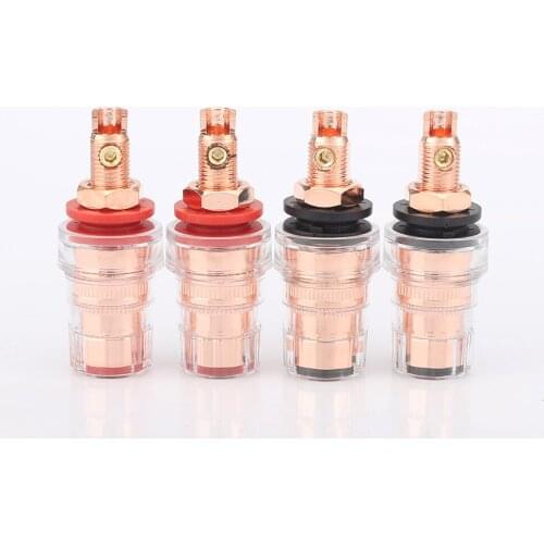 4pcs Audiocrast B001 HI-END pure copper binding post amplifier speaker audio connector terminal
