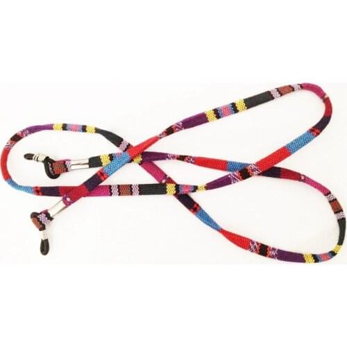 5mm Elegent Eyeglass sunglasses cotton neck string cord retainer strap eyewear lanyard holder with good silicone loop