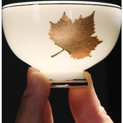 60ml White Porcelain Teacup Handmade Small Tea Cup Master Art Bowl for Home Decoration Drinkware Teaware As Birthday Gifts