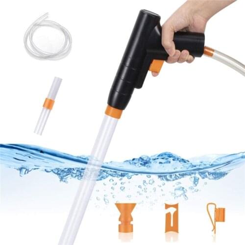 Aquarium Gravel Cleaner Brand New Quick Water Changer With Air Button Fish Tank Sand cleaner kit aquarium siphon vacuum Cleaner
