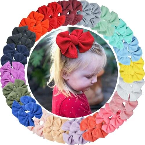 40 Pieces 4" Baby Girls Hair Bows With Alligator Clips Twill Fabric Bows Hair Barrettes for Girls Toddler Infants Kids In Pairs