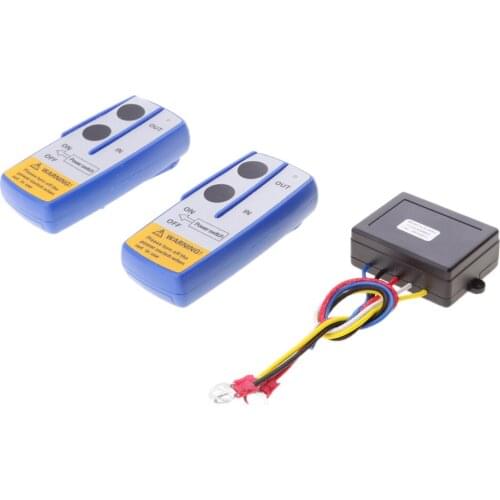 98Ft 12V 12 Volt Wireless Dual Remote Control Kit for Truck ATV