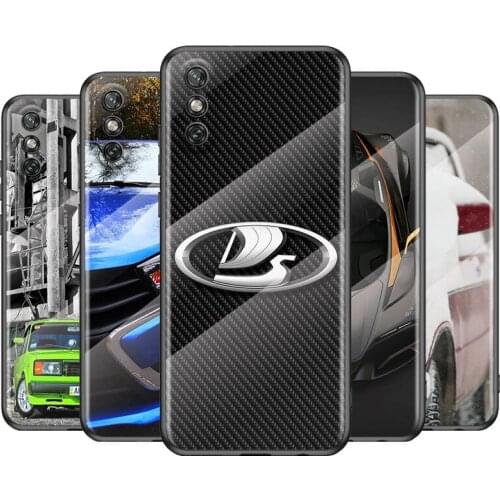 Tempered Glass Cover Russia Lada Car For Huawei Y6 Y7 Y9 Y5P Y6P Y8S Y8P Y9A P Smart Z 2019 2020 2021 Phone Case