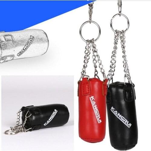 Mini Boxing gloves Keys holder punch sandbag pendant Muay thai kicking MMA glove Taekwondo targets key ring kid gloves Ornaments