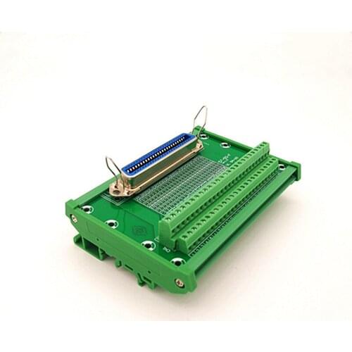 DIN Rail Mount 57Series 50-Pin 0.085" Female Header Connector Breakout Board