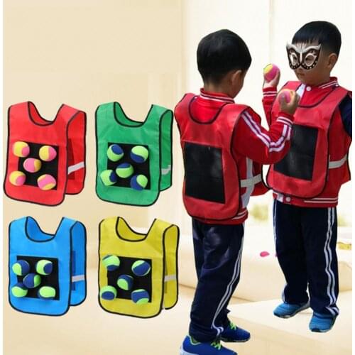 2021 New Parent-Child Ball Toy Adhesive Exquisite Workmanship Elastic Waistcoat Dodgeball Toy Funny Interactive Game
