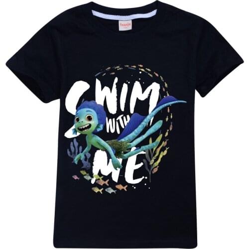 Luca Summer T Shirt Cotton Boys Short Sleeve Tops Teen Girls Clothing Big Kids Graphic Tees 7 Year Toddler Child 2-12y Shirts