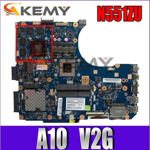 N551ZU MB._0M/A10/AS V2G 90NB07F0-R03000 Mainboard REV 2.0 For ASUS N551Z N551ZU Laptop Motherboard 100% Tested free shipping